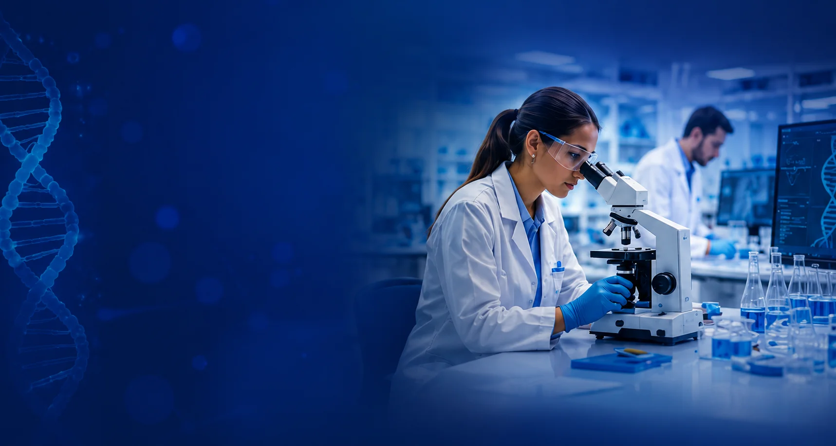Investigadores del Centro Jeffrey Modell trabajando en el laboratorio